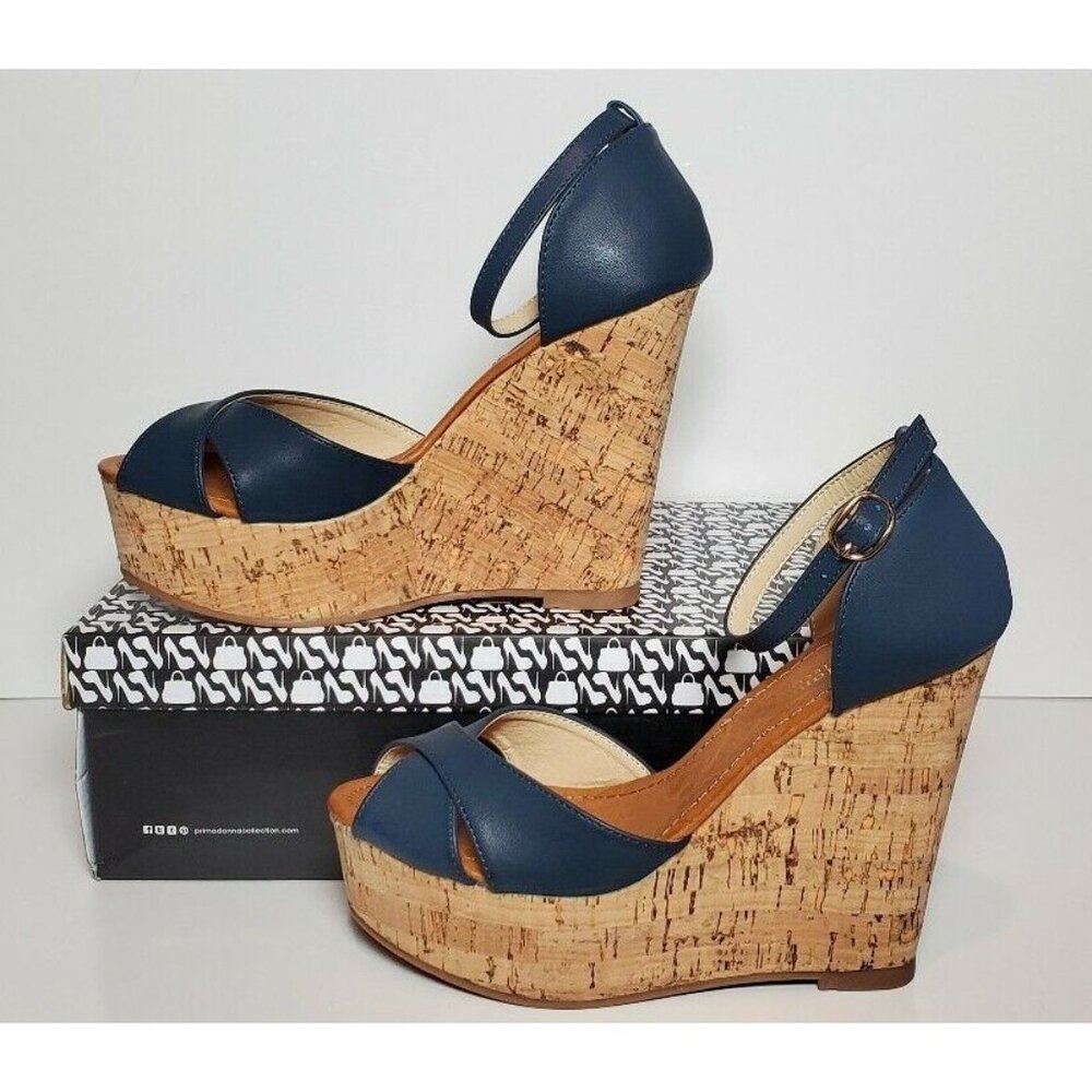 PRIMADONNA COLLECTION WOMEN'S SIZE EURO NEW /BOX 4.5 INCH HEEL  BLUE  07981